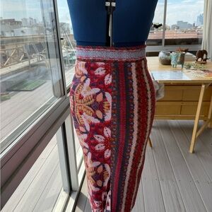 Maeve Red Midi Pencil Skirt Resort Wear